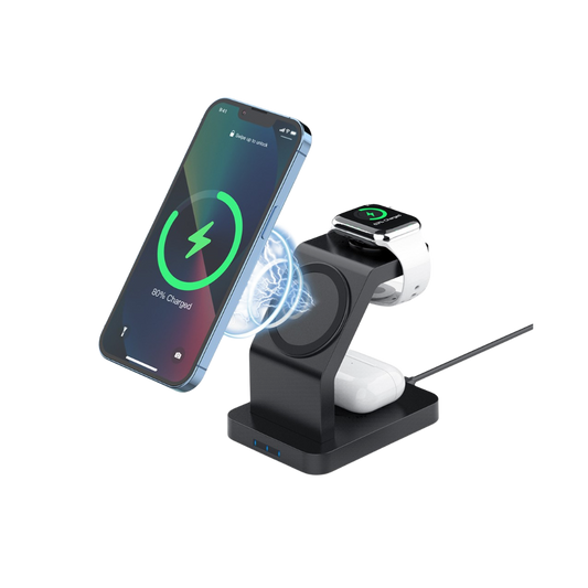 Magwave 15W Qi StealthArm 3 in 1 Wireless Charging Station