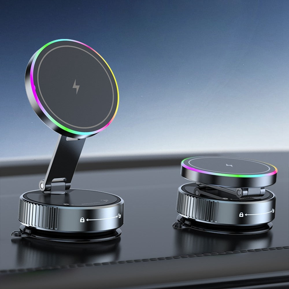 Magwave 15W Rotating Wireless Charging Stand with Colorful Ambient Light