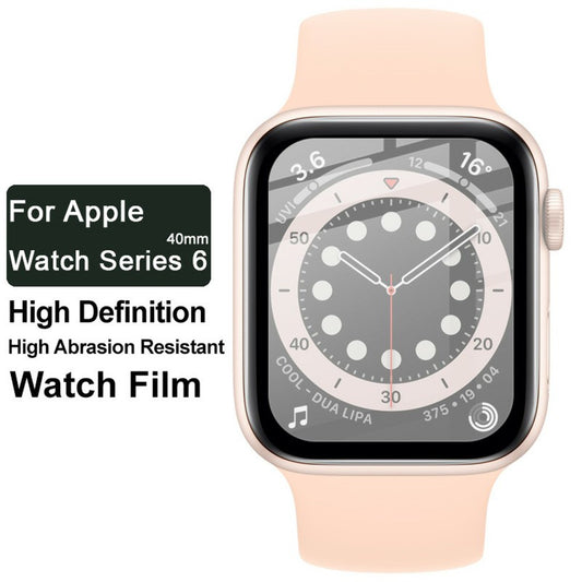 IMAK Scratch-Resistant Organic Glass Black-Edge Watch Screen Protector Film for Apple Watch SE3 / SE2 / SE1 / 6 / 5 / 4 40mm