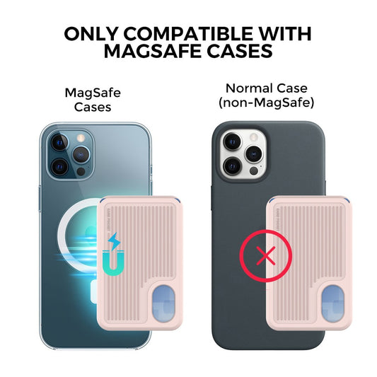 AHASTYLE PT133-B Phone Back Card Holder Magnetic Credit Card Slot Wallet Pocket