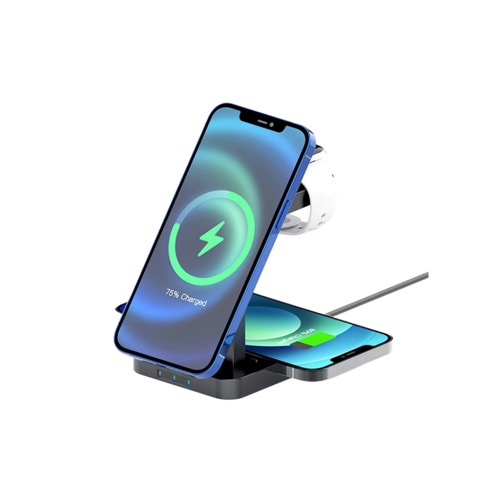 Magwave 15W Qi StealthArm 3 in 1 Wireless Charging Station