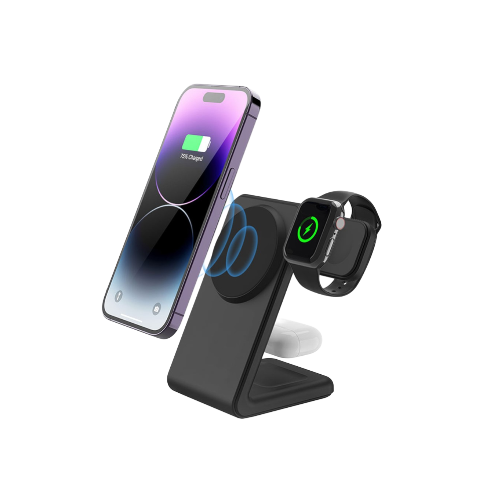 Magwave 15W Qi QuickVolt 3-in-1 Wireless Charging Station