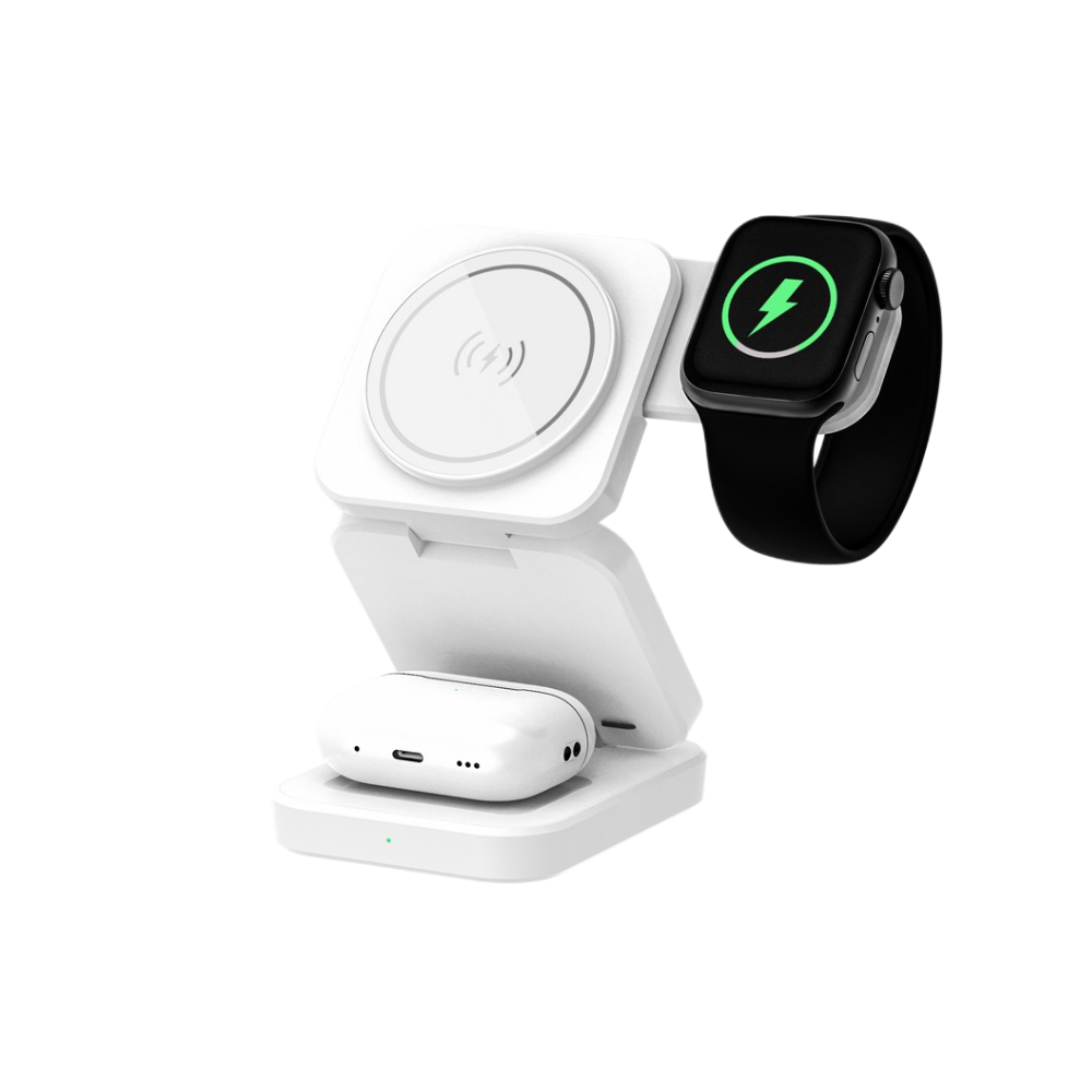 Magwave 15W Qi Compact 3-in-1 Wireless Charging Station