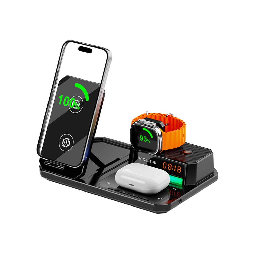 Magwave ClockFusion 15W Qi 6-in-1 Wireless Charging Station 30W