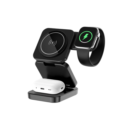 Magwave 15W Qi Compact 3-in-1 Wireless Charging Station