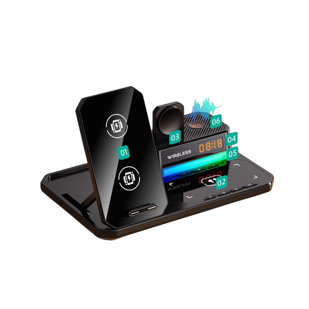 Magwave ClockFusion 15W Qi 6-in-1 Wireless Charging Station 30W