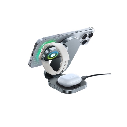 Magwave 15W Qi Curve 3-in-1 Wireless Charging Station