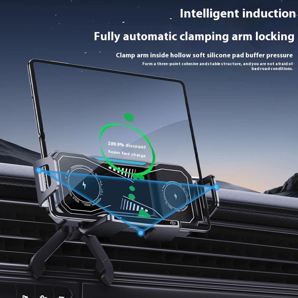 Wireless Charging Vent Mount Holder 15W with Ambient Light