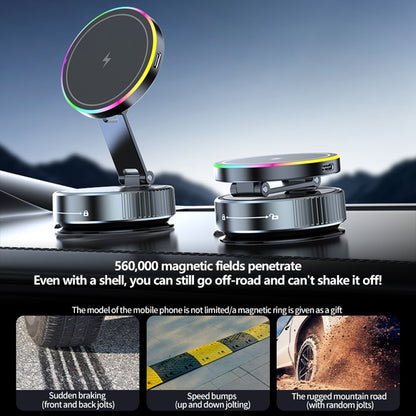 Magwave 15W Rotating Wireless Charging Stand with Colorful Ambient Light