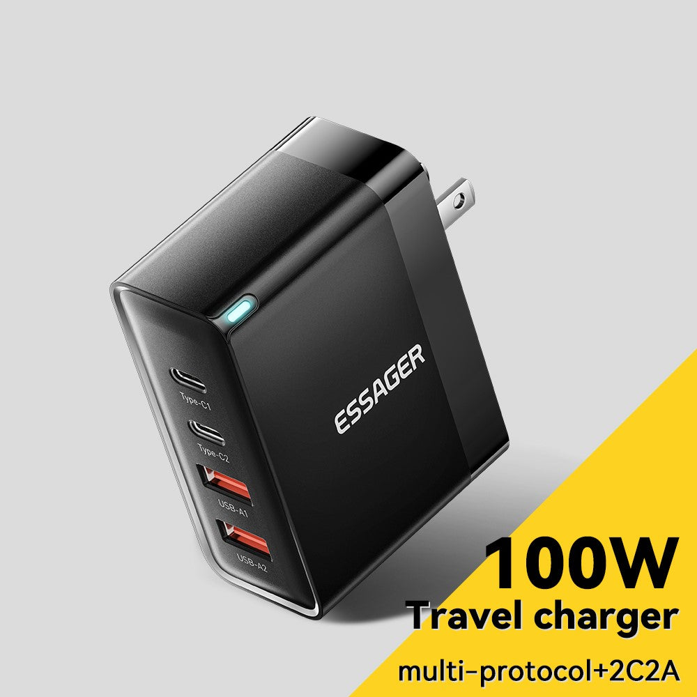 Charger Adapter 100W  2 USB-C + 2 USB-A Multi-Port