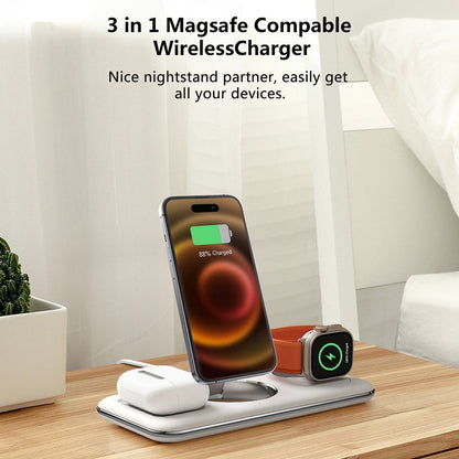 Magwave 15W Qi FluxStation 3 in 1 Wireless Charging Station