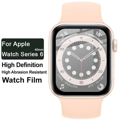 IMAK Scratch-Resistant Organic Glass Black-Edge Watch Screen Protector Film for Apple Watch SE3 / SE2 / SE1 / 6 / 5 / 4 40mm