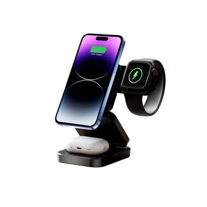 Magwave 15W Qi Compact 3-in-1 Wireless Charging Station