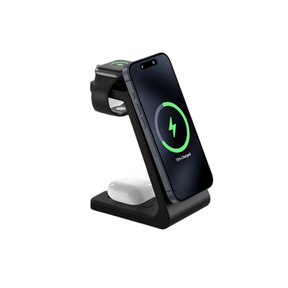 Magwave Stand 15W Qi 3-in-1 Wireless Charging Station