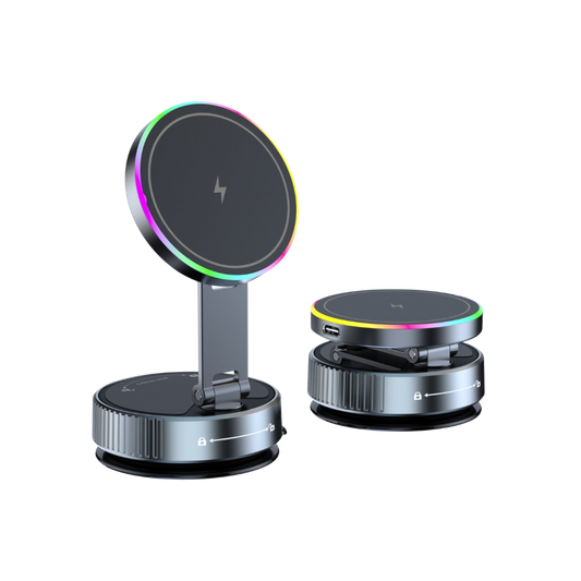 Magwave 15W Rotating Wireless Charging Stand with Colorful Ambient Light