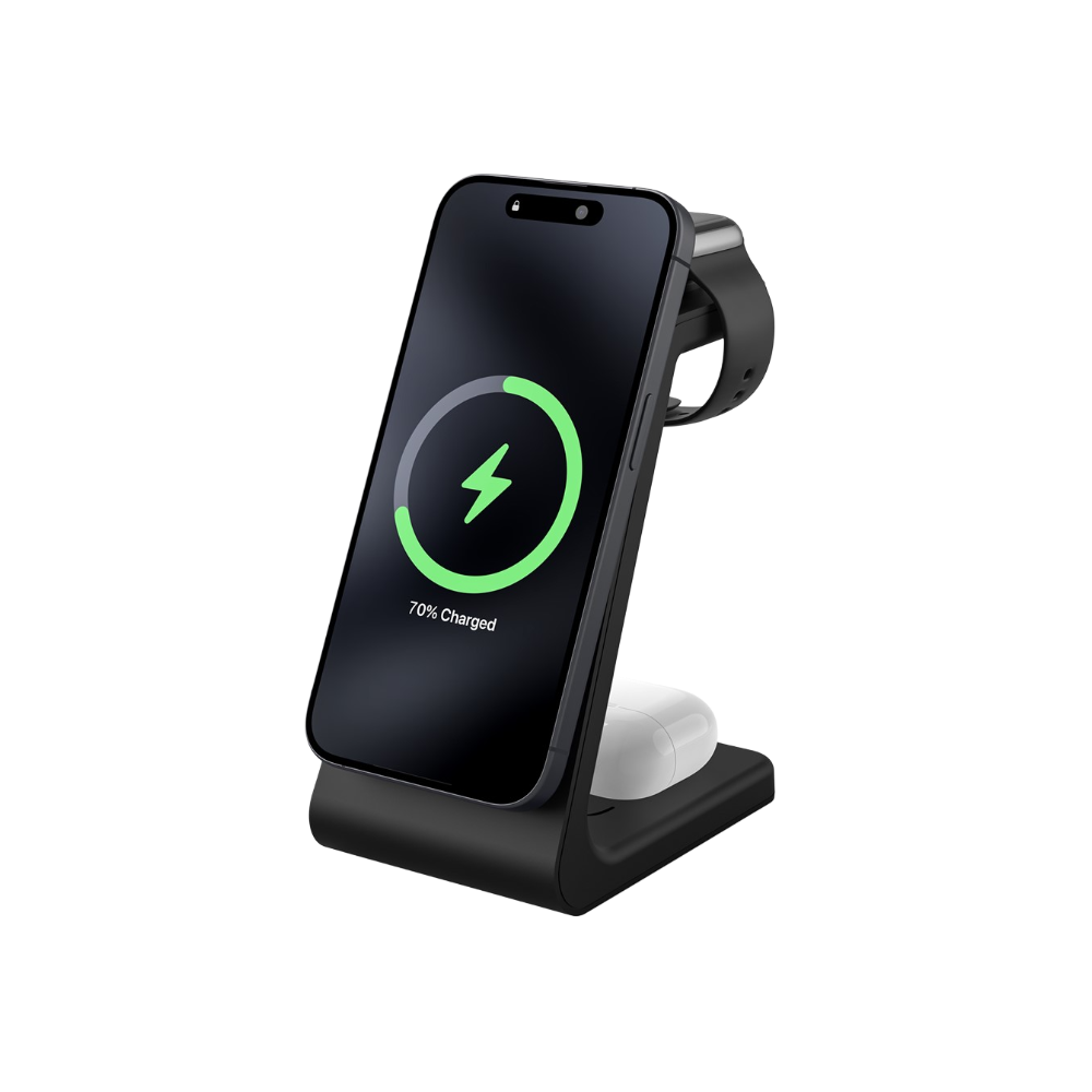 Magwave Stand 15W Qi 3-in-1 Wireless Charging Station