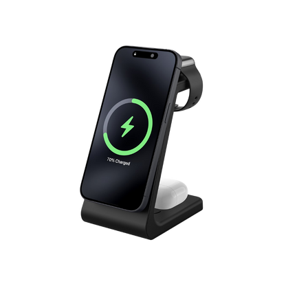 Magwave Stand 15W Qi 3-in-1 Wireless Charging Station