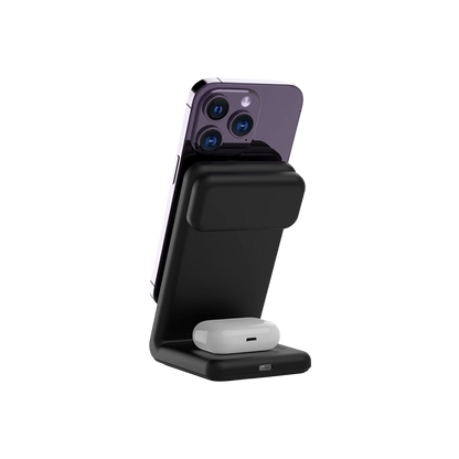 Magwave 15W Qi QuickVolt 3-in-1 Wireless Charging Station