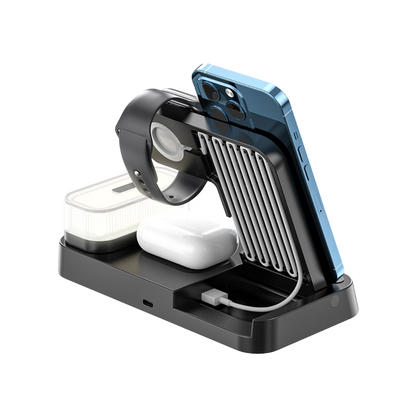 Magwave 15W Qi 6-in-1  Wireless Charger Digital Clock RGB LED