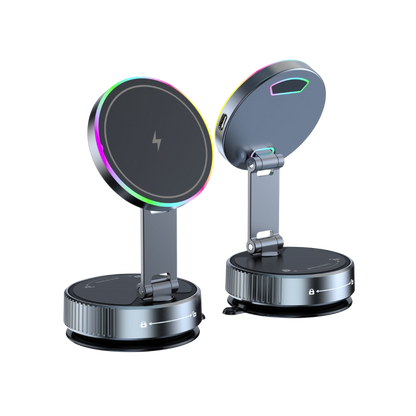 Magwave 15W Rotating Wireless Charging Stand with Colorful Ambient Light
