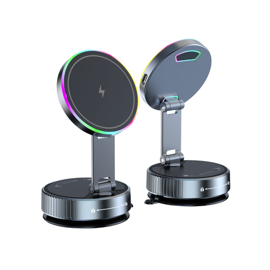 Magwave 15W Rotating Wireless Charging Stand with Colorful Ambient Light